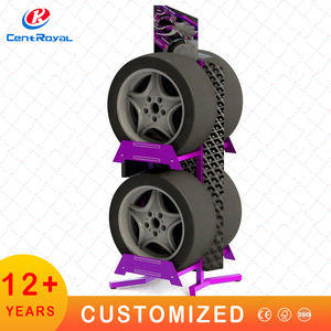 Support de sol personnalisé en métal à 5 niveaux, revêtement poudré des deux côtés, pour les magasins de pneus, les pneus automobiles, les roues de <span class=keywords><strong>moto</strong></span>, les voitures - Product Image 4