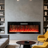 Cheminée électrique, cheminée électrique encastrée moderne, poêle décoratif à flamme multicolore pour salon, villa, hôtel