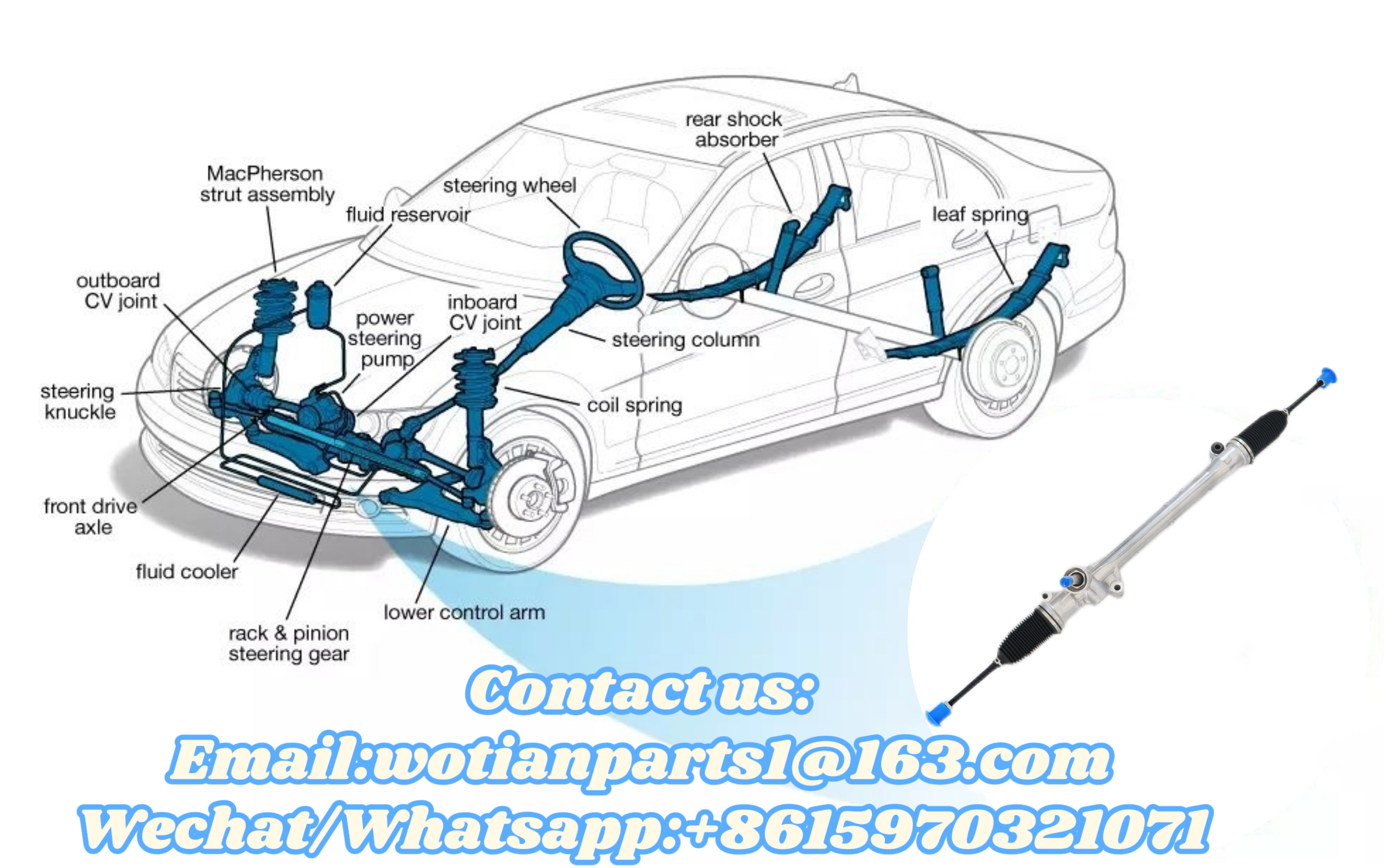 45510-33011 Steering Gear for Toyota Camry ACV50 - OEM Quality