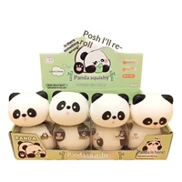 Jouet anti-stress en caoutchouc en forme de tête de panda, type pain vapeur, avec boîte de cuisson vapeur, vente en gros