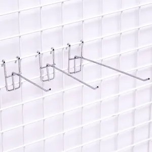 8 ''/200mm 3.3/5/5.<span class=keywords><strong>6</strong></span>/6mm Dây tường treo lưới móc kim loại lưới tường móc bạc hiển thị bảng điều khiển móc - Product Image 4