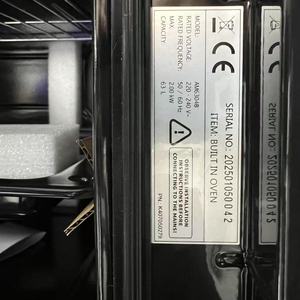 Horno Empotrado de 4 Funciones, Vidrio Negro, 63L, 60CM, 220v, 50hz, Eficiencia Energética, 2kw de Potencia, Estándar del Reino Unido, 50/60hz - Product Image 6
