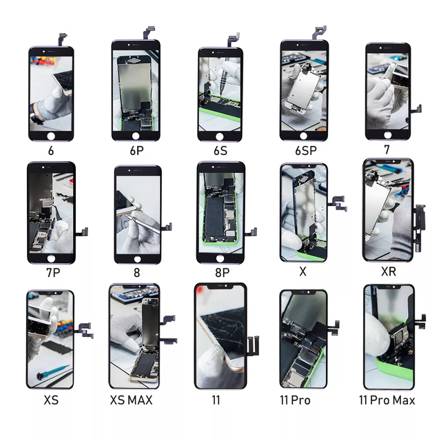 Wholesale Mobile Phone LCD Screen for iPhone 16 15 14 13 12 11 X LCD Screen for iPhone 8 7 Plus 6 6S Plus Screen Replacement