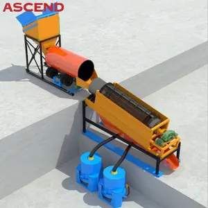 Mining Machinery Alluvial Gold Ore Processing Machine Trommel Washing Plant Rotary Scrubber Of Gold Mining