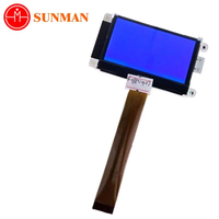 Modul LCD STN COG Dot Matrix 128*64 Biru Negatif Transmisif Driver ST7565 5V Lampu Latar Putih COG12864-B