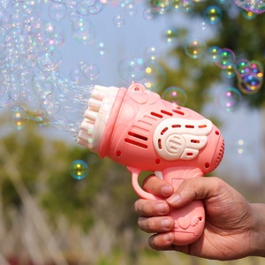 Pistola de Burbujas de Dibujos Animados para Niños, Automática, con Luz, Espuma Divertida para Bodas, Máquina de Burbujas Eléctrica para Niños, Juguete de Verano para Exteriores - Product Image 1