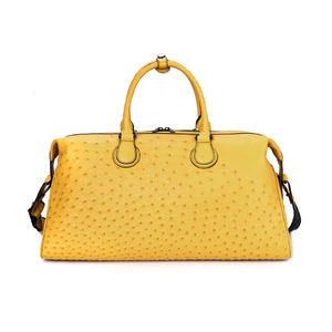 Bolsa de Mano Casual de Cuero de Avestruz de Lujo, Bolsa de Hombro de Viaje de Gran Capacidad, Elegante Bolsa de Lona Unisex para Actividades al Aire Libre - Product Image 1