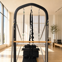 Tour de Pilates demi-trapèze avec planche à ressorts et système de poulies à cordes pour studio, yoga et domicile