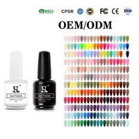 Fournitures professionnelles pour ongles HS Factory, 240 couleurs, vernis à ongles en gel 15 ml, étiquette privée pour salon, gel UV pour ongles sans HEMA ni TPO