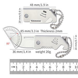Navaja de Bolsillo Plegable Mini para Camping y Senderismo, con Llavero, Abrebotellas y Función de Desempaquetado - Product Image 6