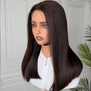 Raw Virgin Straight <b>Bob</b> <b>Wig</b> Human Hair Bone Straight HD Lace Front Pre Plucked Wholesale Hair Vendor - Product Image 1