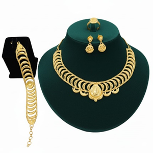 Chic <b>Necklace</b> Jewelry Sautoir Collier Plaque <b>Necklace</b> Jewelry <b>Set</b> 4 Piece Jewelry <b>Set</b> Ideal For <b>Weddings</b> Parties - Product Image 4