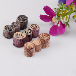 Resin <b>Mini</b> Tree Stump Stool Figurine Miniatures for Forest Landscape Decorations Plant Charm Desktop Ornaments DIY Accessories - Product Image 3