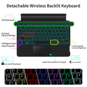 Estuche para teclado más vendido para Samsung <span class=keywords><strong>Galaxy</strong></span> <span class=keywords><strong>Tab</strong></span> S10 FE + 13,1 "con panel táctil incorporado desmontable - Product Image 3