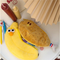 Étui à crayons multifonction mignon étudiant kawaii anime cartoon grande capacité école enfants pochette sac boîte poulet jambe banane peluche