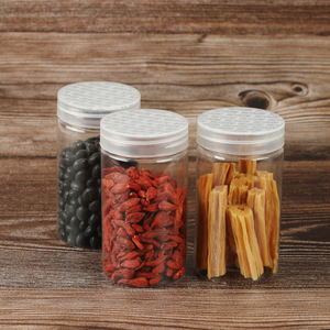 55*100 transparent <b>plastic</b> food <b>jar</b> with <b>plastic</b> lid, suitable for snacks, PET tea, dried fruit, and pet food (dog/cat). - Product Image 2