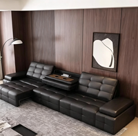 Großhandel Dreisitzer Modernes Büro-Ledersofa Modulare Ledersofas für Wohnzimmer im Florenz-Stil