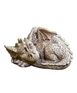 Résine Dragon Endormi Statue de Jardin