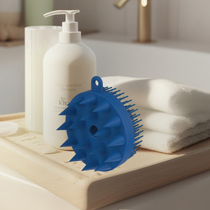 Cepillo de Baño Redondo de Silicona de Doble Cara Jianhong, Cepillo de PVA Largo para Masaje Corporal y Limpieza del Cuero Cabelludo, Uso en Seco y Húmedo - Product Image 2