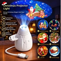 Projecteur de Noël rotatif d'usine, lumière LED d'ambiance, projection de ciel étoilé, veilleuse pour cadeau, chambre à coucher, aide au sommeil pour enfants