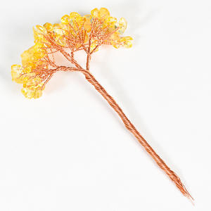 Ornement d'arbre en cristal violet naturel sur base de <span class=keywords><strong>pierre</strong></span>, artisanat fait main pour la décoration de la maison et du bureau - Product Image 3