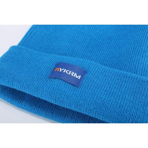 FOXA Gorro de invierno para mujer, gorro de punto cálido y elástico para clima frío, uso diario, azul - Product Image 4