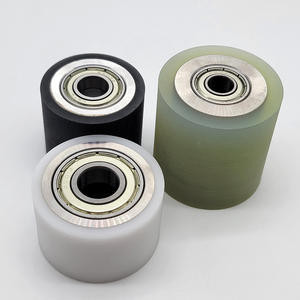 Rueda de rodillo de poliuretano POM Nylon PU Rodillo de rodamiento recubierto de goma plástica - Product Image 1