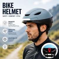 Casque de vélo personnalisé pour la conduite nocturne, avec lumière LED rechargeable, pour la sécurité des adultes, conforme à la norme CE EN1078