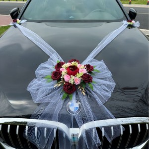 <span class=keywords><strong>Décoration</strong></span> avant de <span class=keywords><strong>voiture</strong></span> de <span class=keywords><strong>mariage</strong></span> LO-986, ensemble de fleurs artificielles et de rubans en organza pour véhicule de mariée et <span class=keywords><strong>décoration</strong></span> de fête prénuptiale - Product Image 5