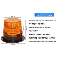Luz Estroboscópica LED Reflectante de Advertencia para Automóvil, Dos Modos de Destello, Succión Magnética, para Autobús Escolar, Montacargas, Vehículo de Rescate, Barredora, Techo