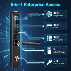 <span class=keywords><strong>Cerradura</strong></span> Inteligente <span class=keywords><strong>de</strong></span> Acero Inoxidable IP 64304 para Puertas <span class=keywords><strong>de</strong></span> 38-55 mm <span class=keywords><strong>de</strong></span> Grosor, con Tarjeta, Contraseña, Llave, Desbloqueo por Huella Digital, App Tuya y Wifi - Product Image 2