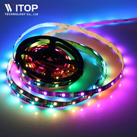 Bande lumineuse LED RGB Digital Pixel Smart DC 12V WS2811 IP67 Cuivre Corps Paysage Commutateur WIFI Télécommande Dimmable