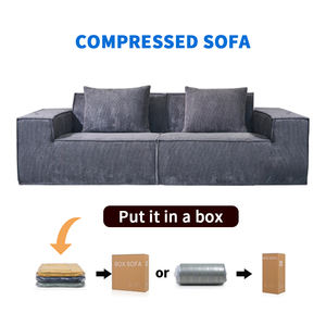 Sofá Comprimido de Diseño de Granja de Estilo Simple Modular para Villa, Gimnasio, Sótano, Sala de Estar, Material de Relleno de Esponja Cómodo - Product Image 2