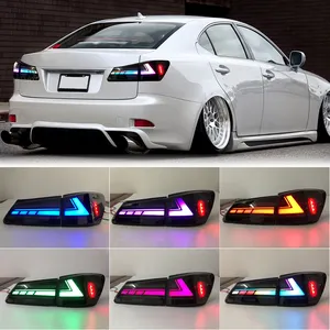 HCMOTIONZ RGB empezar animación DRL 220d IS350 ISF Auto LED luces traseras 2006-2012 luces de cola para Lexus IS250