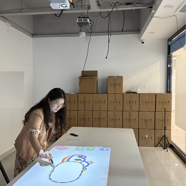WEDIDIT Customized Interactive Table Writing Smart Pocket Mini Projector H8 All-in-One Interaction Touch IR Pen Projection Desk
