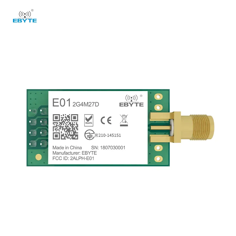 Ebyte E01-2G4M27D Nrf24l01 Pa Lna 27dbm 2.4Ghz Draadloze Zendontvangermodule Datatransmissie Draadloze Ethernetzendontvanger