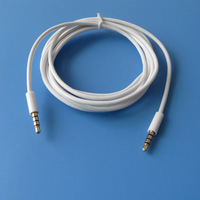 Câble TRRS AUX fin 1.5mm plaqué or 3.5m 5 pieds