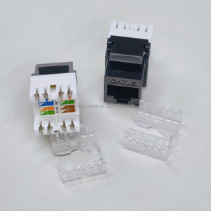 Good Price 180 Degree No Punch Down 8P8C CAT6 Toolless Modular Jack Tool Free CAT6 RJ45 Jack for Cabinet Patch Panel Wall Plate - Product Image 1