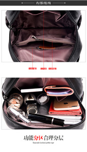 Wholesale New Custom PU <b>Leather</b> <b>Large</b> Capacity College Travel <b>Backpack</b> Women's <b>Backpacks</b> - Product Image 6