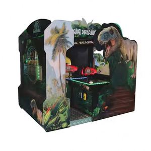 Machine de jeu de tir sur cible électronique Dinosaure, 2 joueurs, d'intérieur, à monnayeur, 450W, en métal/plastique/acrylique - Product Image 4