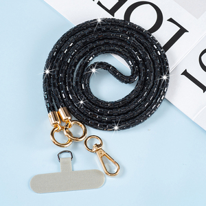 Ослепительный Новый Многофункциональный ремешок для телефона кросс-боди с длинным ремешком со стразами универсальный чехол для мобильного телефона брелок на запястье ремешок для телефона - Product Image 6