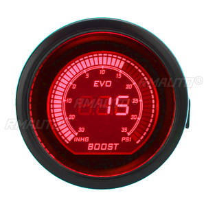 Medidor de Presión de Turbo Universal para Automóvil, Manómetro de Vacío con Pantalla LED Roja y Azul de 2'' 52mm 12V - Product Image 2