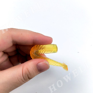 Howell เหยื่อล่อปลารูปตัวทีหางตัวที90มม. เหยื่อตกปลาทำจากพีวีซีขนาด3.6กรัมเหยื่อตกปลาแบบนิ่มทำจากยางพลาสติกสำหรับแม่น้ำในทะเลสาบ - Product Image 5