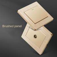 Interruptor y Enchufe de Pared Dorado 13A para Oriente Medio y África, Interruptor de Luz Británico, Enchufe de Corriente OEM