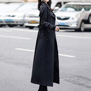 Personnalisé dames élégant longs manteaux femmes grand cran revers simple boutonnage <span class=keywords><strong>mi</strong></span>-<span class=keywords><strong>long</strong></span> laine mélange manteau <span class=keywords><strong>Trench</strong></span> femmes peigné manteaux - Product Image 3