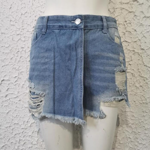 RNSHANGER Nouveauté été Short en jean pour femme, taille haute, coupe moulante, déchiré et délavé, avec trous, décontracté, avec poches, sexy - Product Image 6