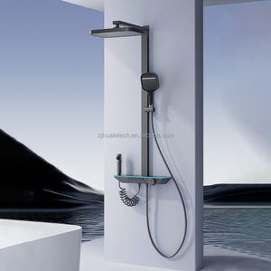 Columna <span class=keywords><strong>de</strong></span> <span class=keywords><strong>Ducha</strong></span> Moderna Termostática HL555F7 con Diseño <span class=keywords><strong>de</strong></span> Teclas <span class=keywords><strong>de</strong></span> Piano, Cromada y Pulida, con Cabezales <span class=keywords><strong>de</strong></span> <span class=keywords><strong>Ducha</strong></span> Multifunción - Product Image 1