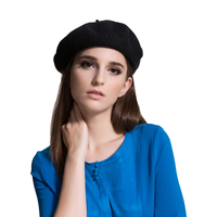 Boina de lana de moda unisex, boina cálida tejida para invierno, boina de estilo francés