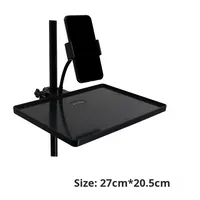 Support de diffusion en direct pour téléphone, plateau pour carte son, matériau ABS, anti-vibration, trépied multifonctionnel, support de rangement pour utilisation en intérieur/extérieur