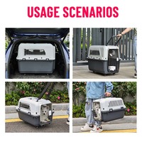 Grand transport extérieur PP plastique Pet Carrier Air Crate pour chat chien voyage panier Cage.